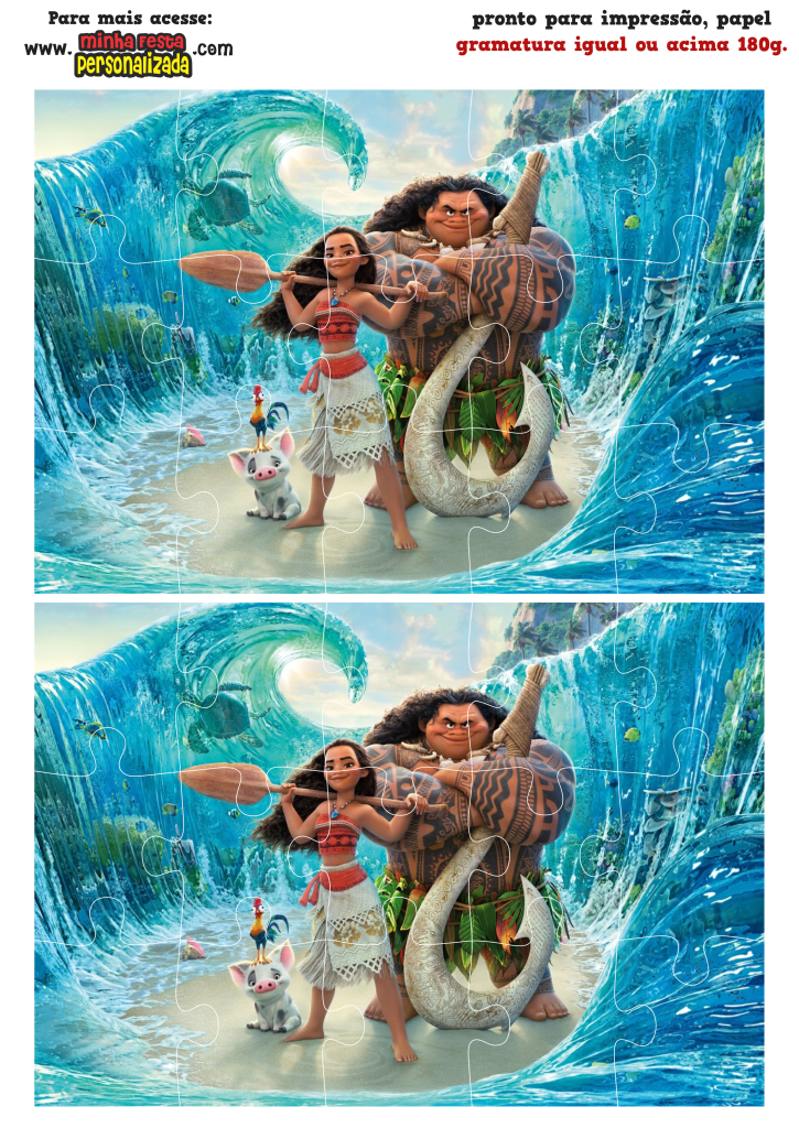 QUEBRA CABECA MOANA PEQUENO 725x1024 - Quebra-Cabeça Personalizado da Moana