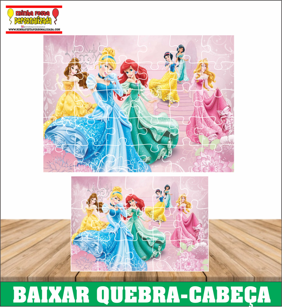 QUEBRA CABECA PRINCESAS 938x1024 - Quebra-Cabeça Personalizado Para Imprimir Gratuito