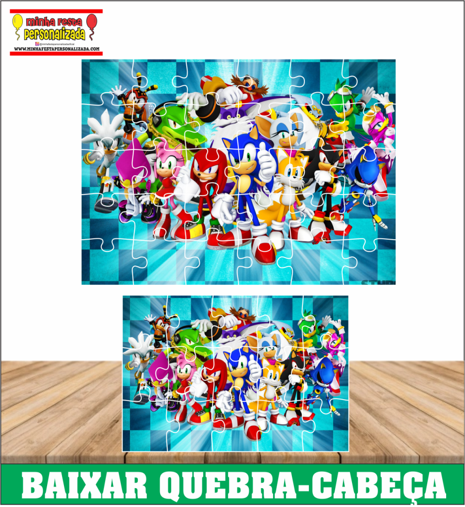 QUEBRA CABECA SONIC 938x1024 - Quebra-Cabeça Personalizado Para Imprimir Gratuito