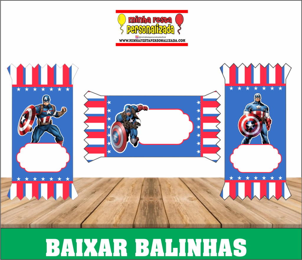 BALINHAS PERSONALIZADAS CAPITAO AMERICA 1024x880 - Balinhas Personalizadas Para Imprimir – Diversos Temas Gratuitos