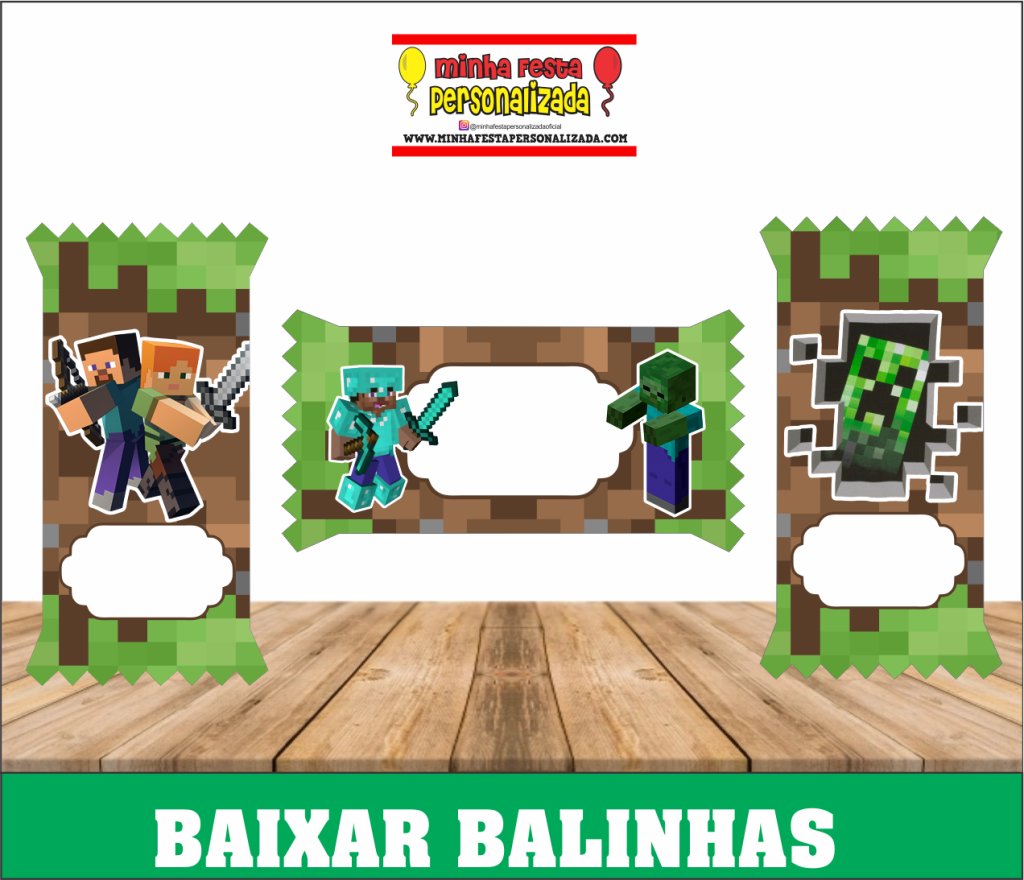 BALINHAS PERSONALIZADAS MINECRAFT 1024x880 - Balinhas Personalizadas Para Imprimir – Diversos Temas Gratuitos