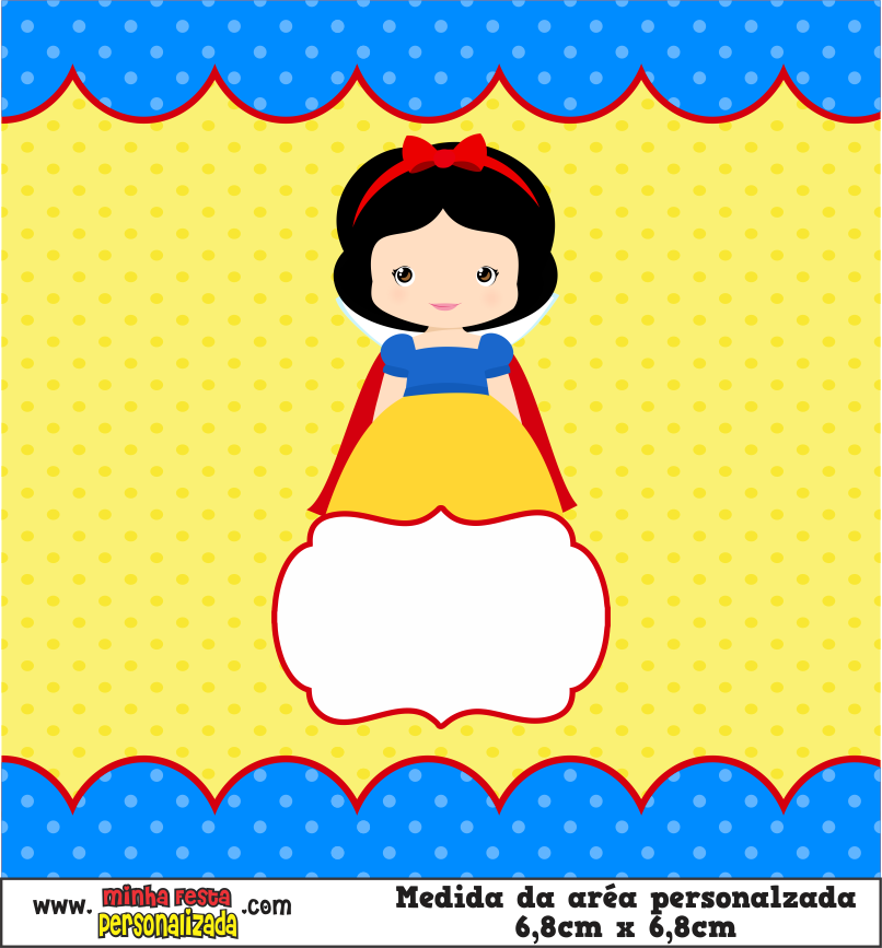 MODELO 01 15 - Balinhas Personalizadas Branca de Neve