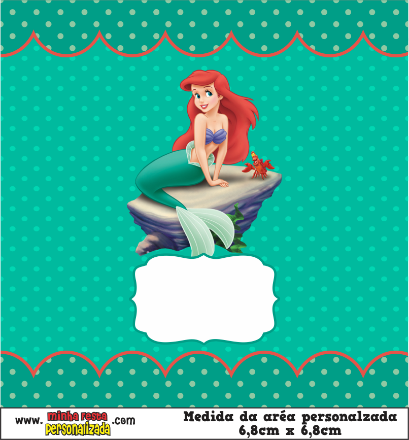 MODELO 01 21 - Balinhas Personalizadas Pequena Sereia