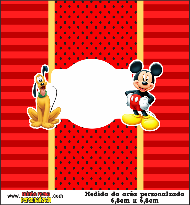 MODELO 02 3 - Balinhas Personalizadas Mickey