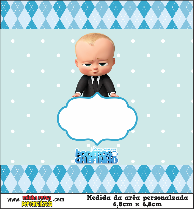 MODELO 02 7 - Balinhas Personalizadas Poderoso Chefinho