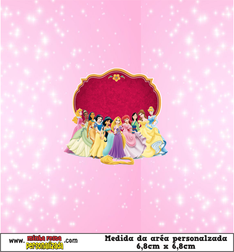 MODELO 02 8 - Balinhas Personalizadas Princesas