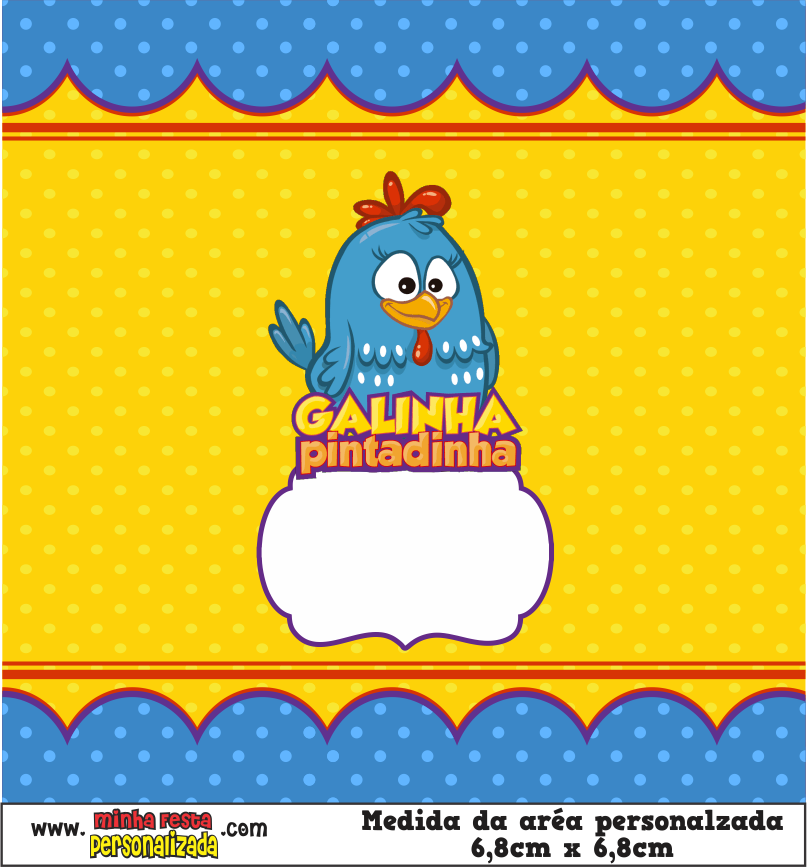 MODELO 03 13 - Balinhas Personalizadas Galinha Pintadinha