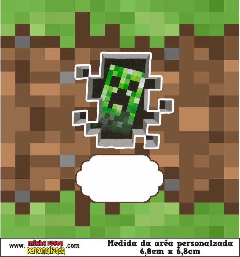 MODELO 03 15 - Balinhas Personalizadas Minecraft