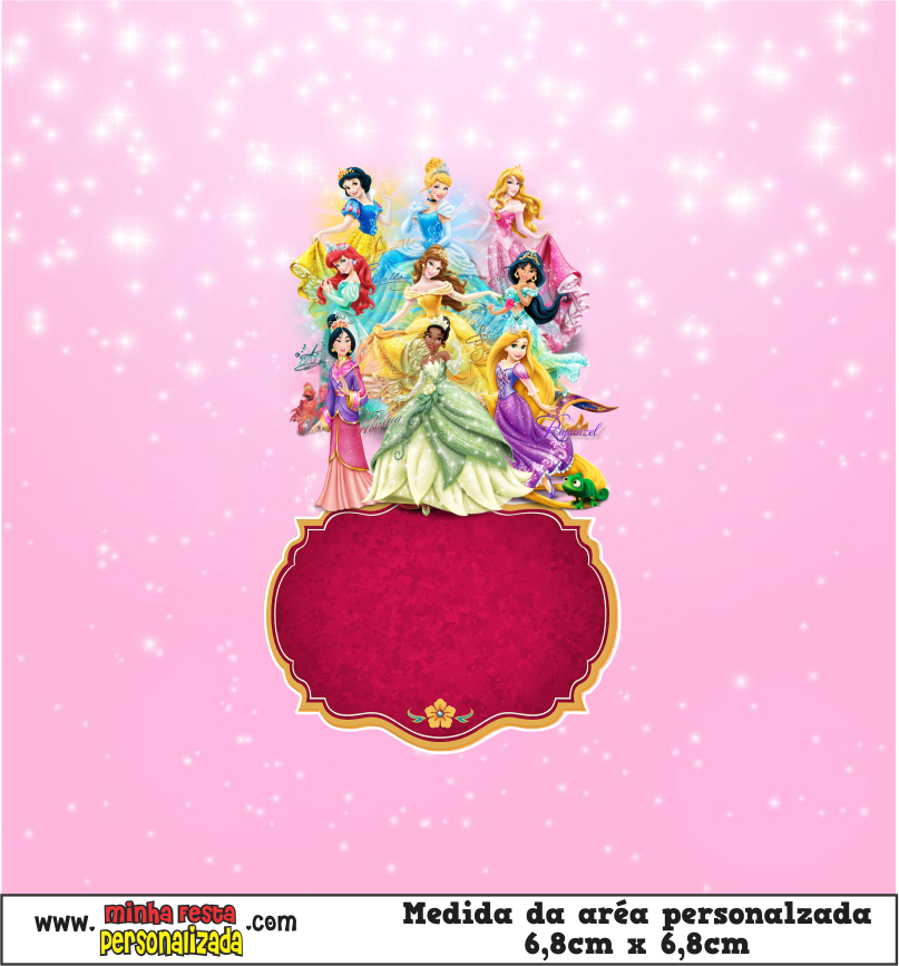 MODELO 03 8 - Balinhas Personalizadas Princesas