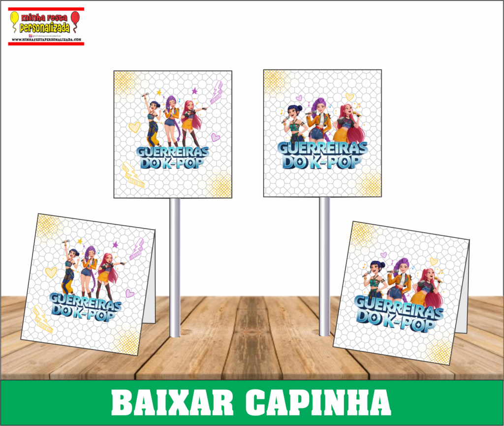 GUERREIRAS DO KPOP 1024x865 - Capa pirulito personalizado diversos temas prontos&nbsp; para imprimir