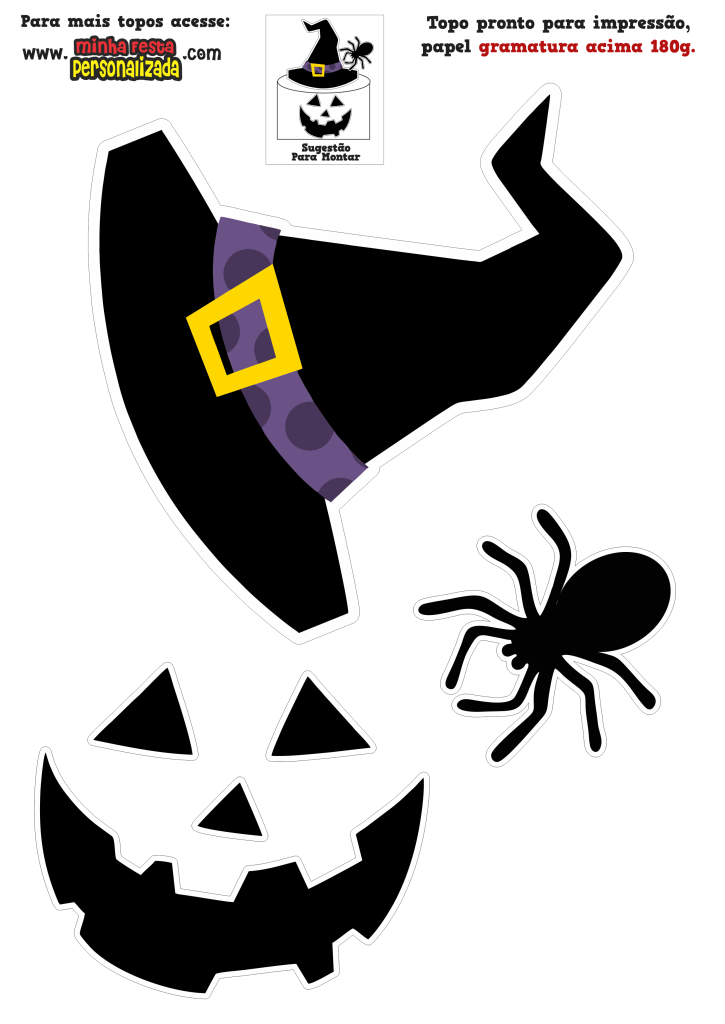 HALLOWEEN MODELO 04 725x1024 - Topo de bolo Halloween modelo 02