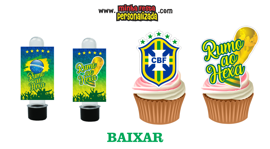 Kit festa brasil tags personalizadas