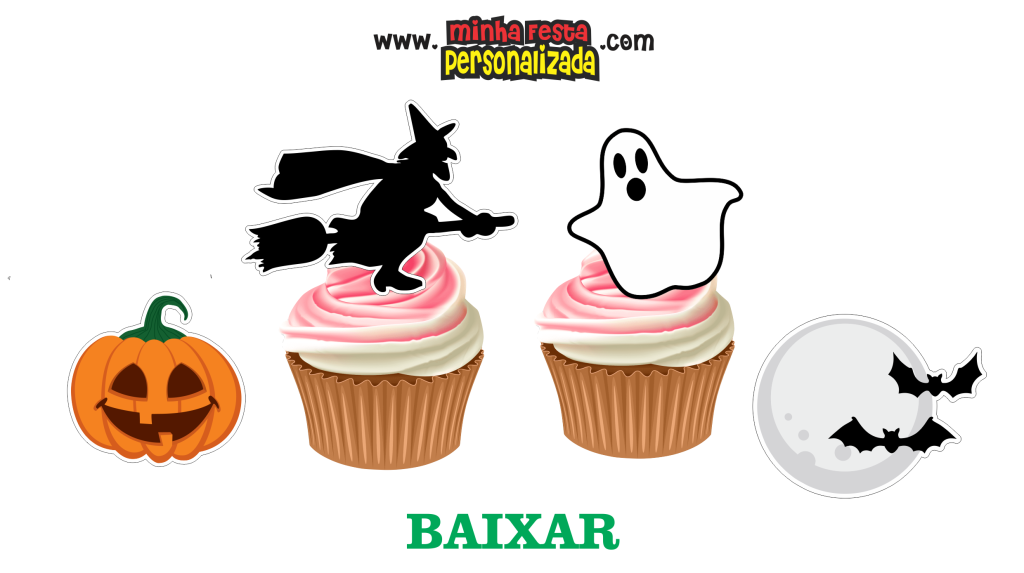 Tags doces Personalizadas do Kit Festa Halloween