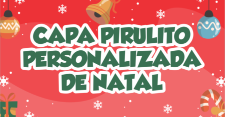 Capa pirulito de natal pronto para imprimir