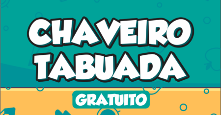 Chaveiro Tabuada Gratuito Pronto Para Imprimir