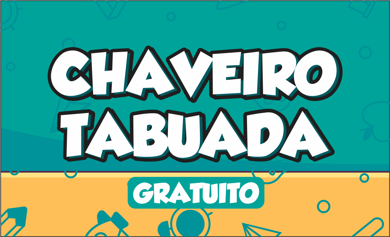 CAPA CHAVEIRO TABUADA - Chaveiro Tabuada Gratuito Pronto Para Imprimir