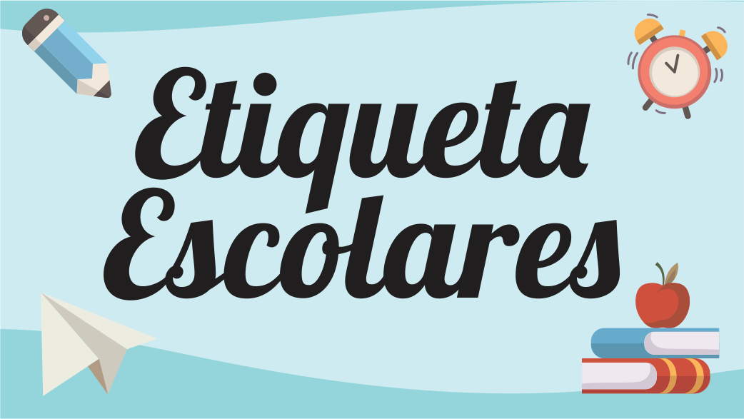 CAPA ETIQUETA ESCOLAR - Etiqueta Escolar Gratuita Pronto Para Imprimir Em Alta Qualidade