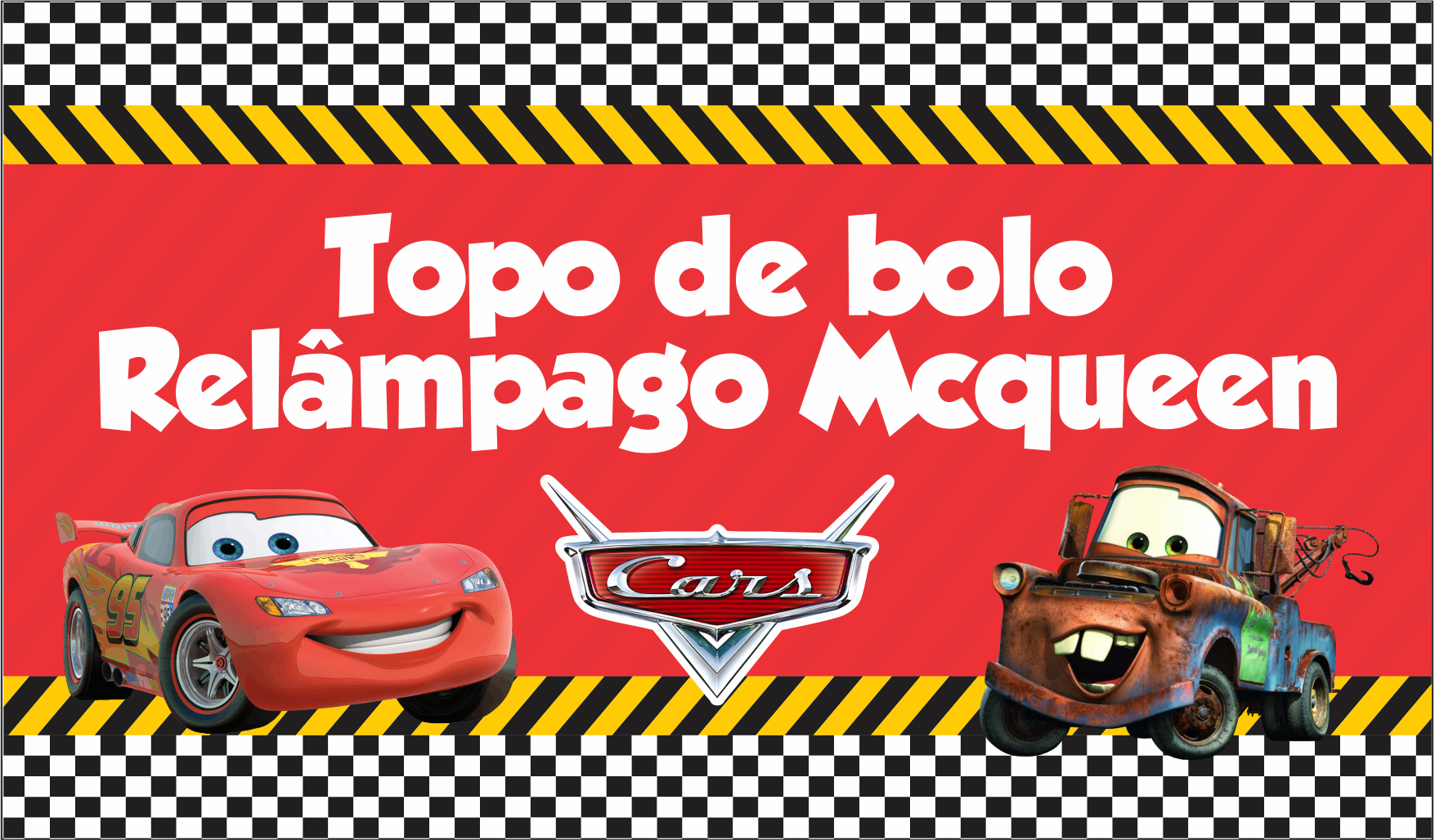 Topos para bolo carros Mcqueen - artigoparafesta