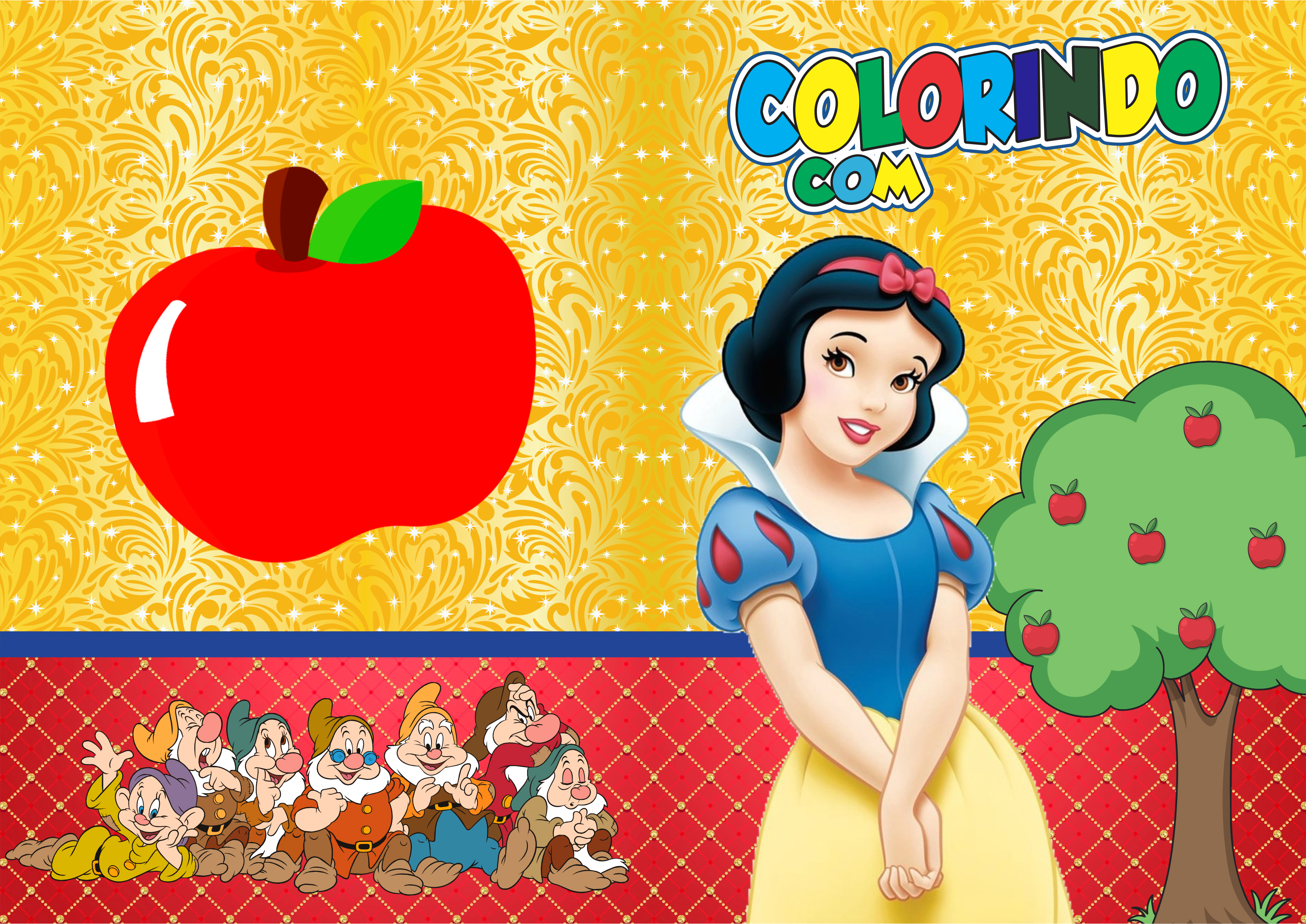 Branca de Neve para colorir