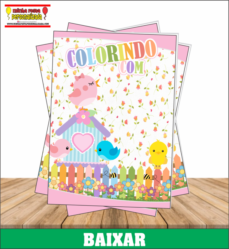 Capa Livro De Colorir Personalizado Para Imprimir 3915