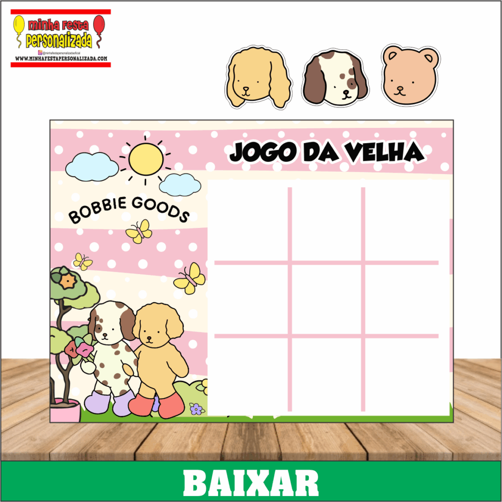 JOGO DA VELHA BOBBIE GOODS 1024x1024 - Jogo da Velha Personalizado Pronto Para Imprimir