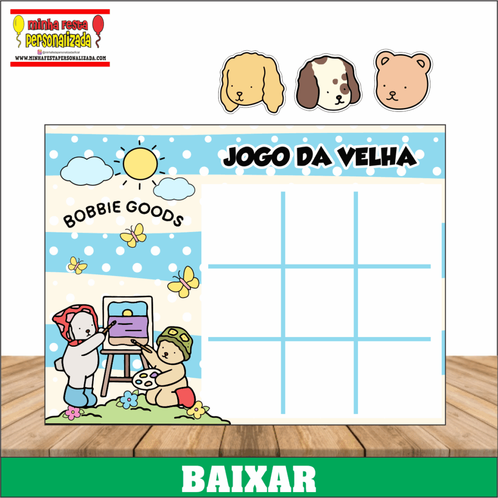 JOGO DA VELHA BOBBIE GOODS 2 1024x1024 - Jogo da Velha Personalizado Pronto Para Imprimir