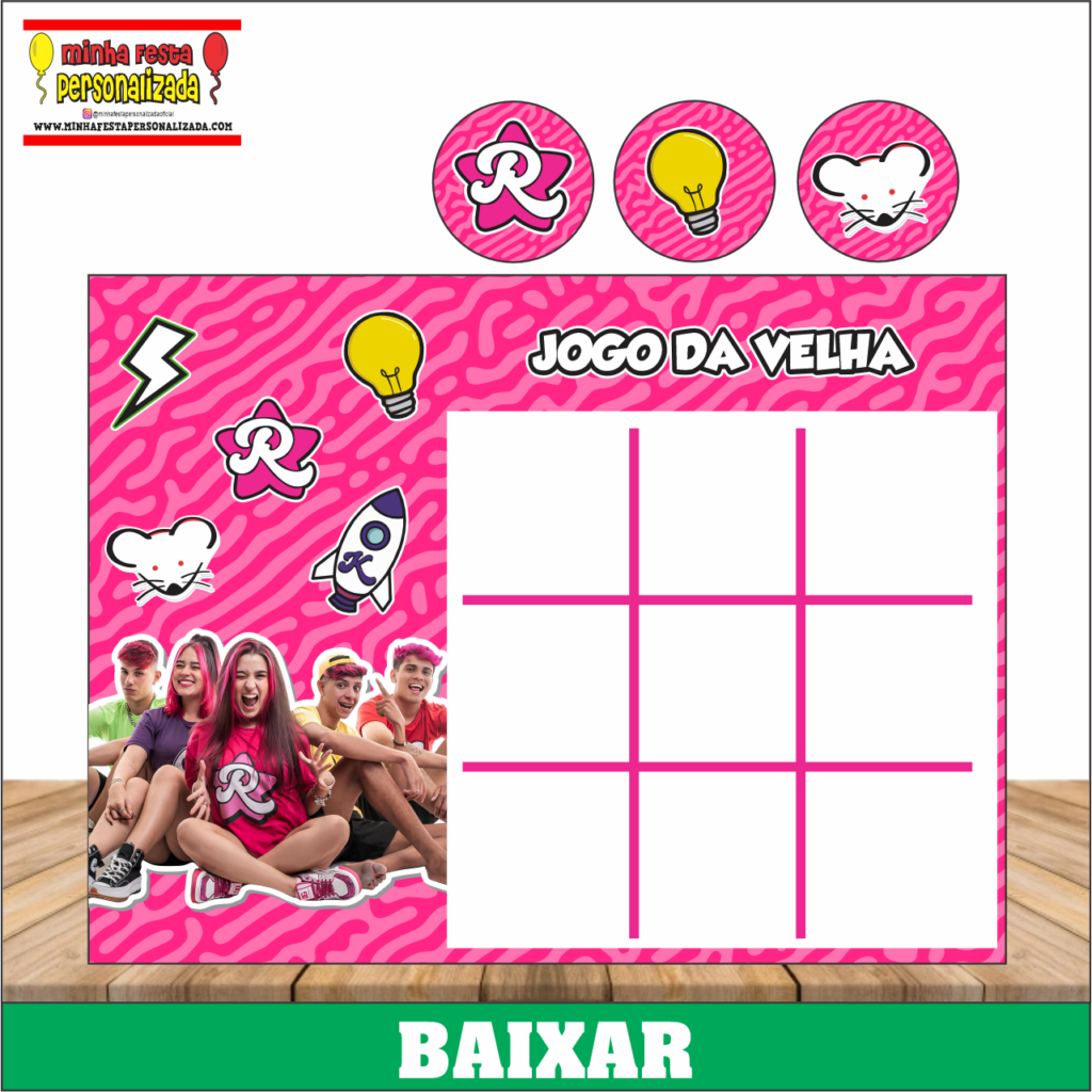 JOGO DA VELHA DOS ROSAS 1024x1024 - Jogo da Velha Personalizado Pronto Para Imprimir
