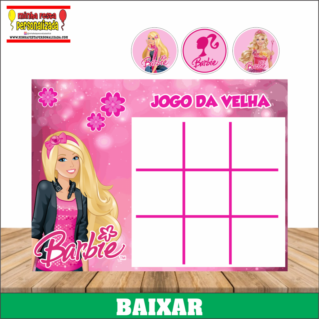 Jogo da Velha Barbie Sereia