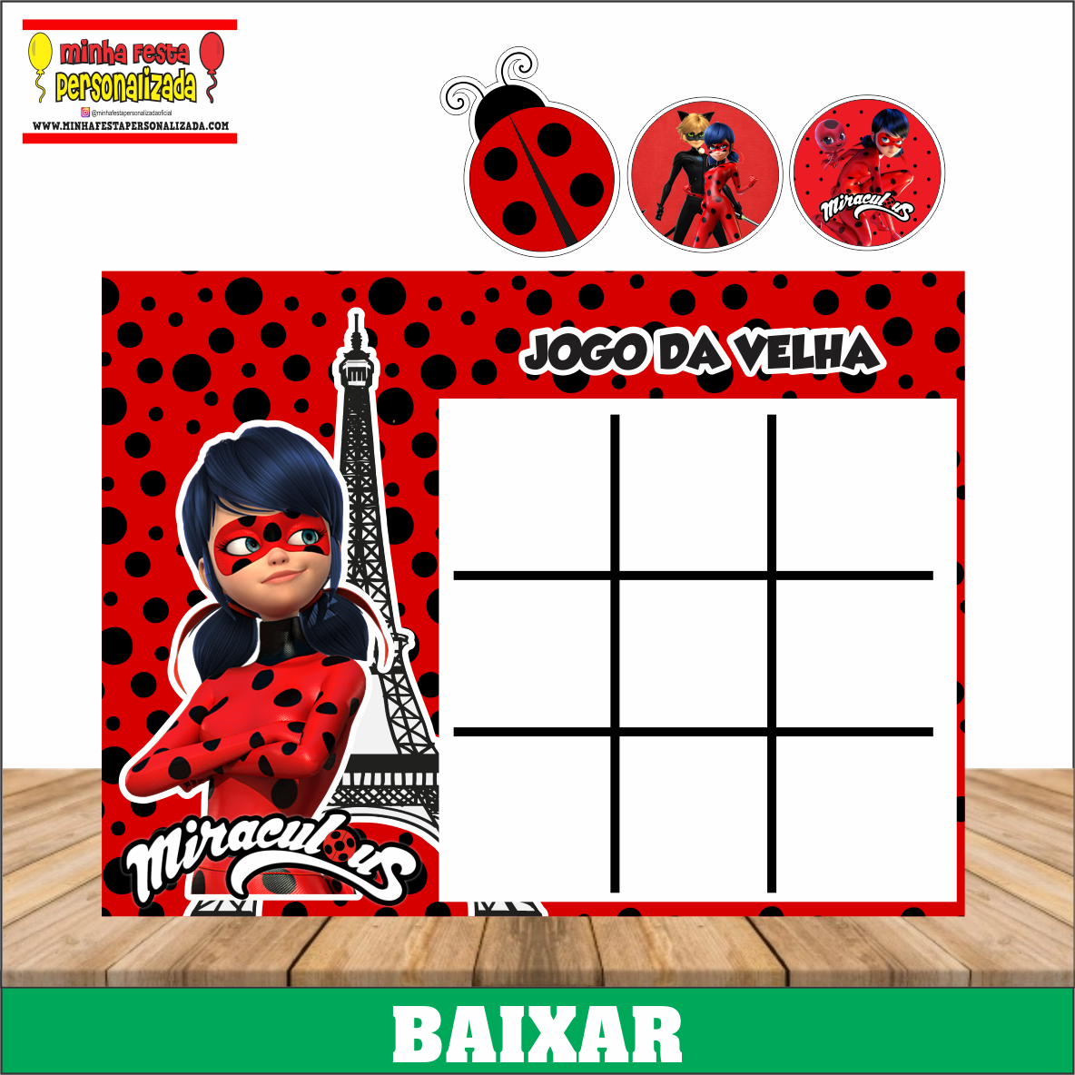 Jogo da Velha Personalizado Pronto Para Imprimir