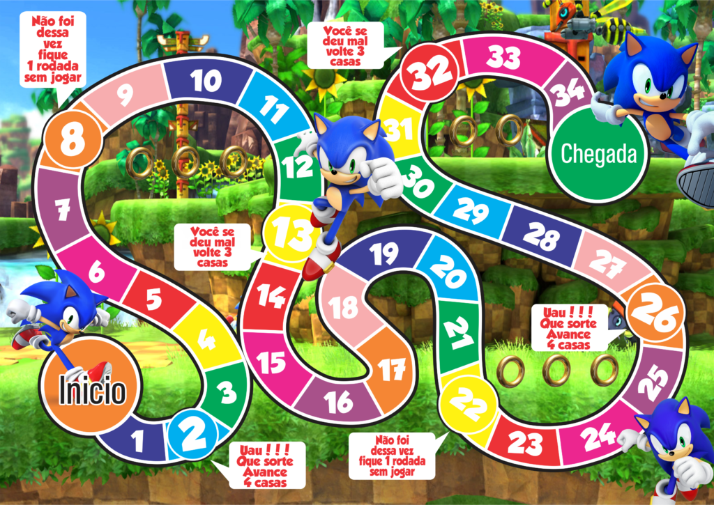 Jogo de tabuleiro Sonic The Hedgehog