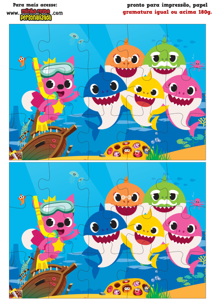 QUEBRA CABECA BABY SHARK PEQUENO 725x1024 - Quebra-Cabeça Personalizado Baby Shark