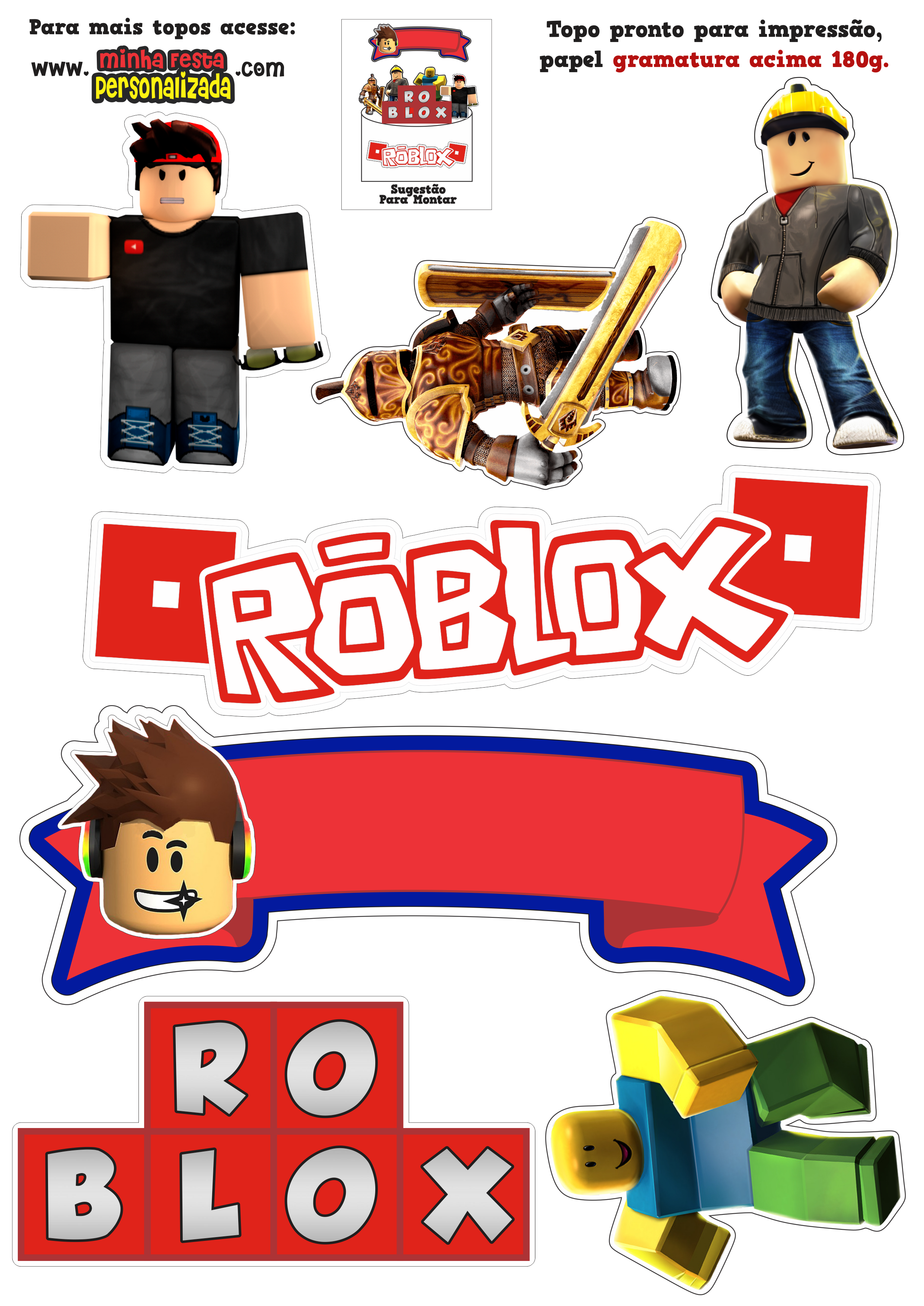 Topo de Bolo Roblox