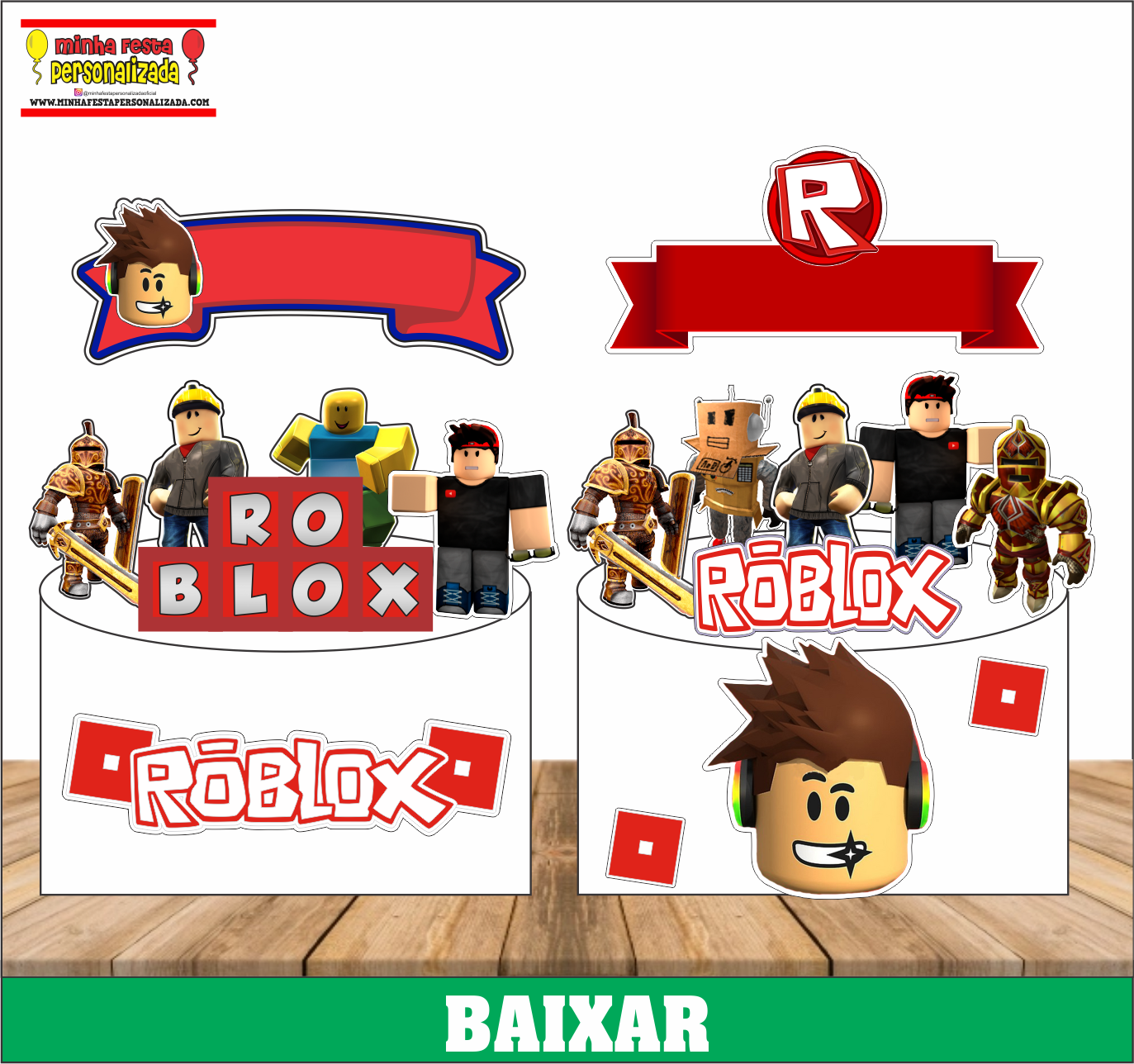 Topo De Bolo Roblox Para Imprimir Gratuito