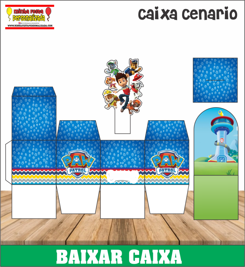 CAIXA CENARIO PATRULHA CANINA 942x1024 - Caixa Mini Cenário Pronto Para Imprimir Em Alta Qualidade.