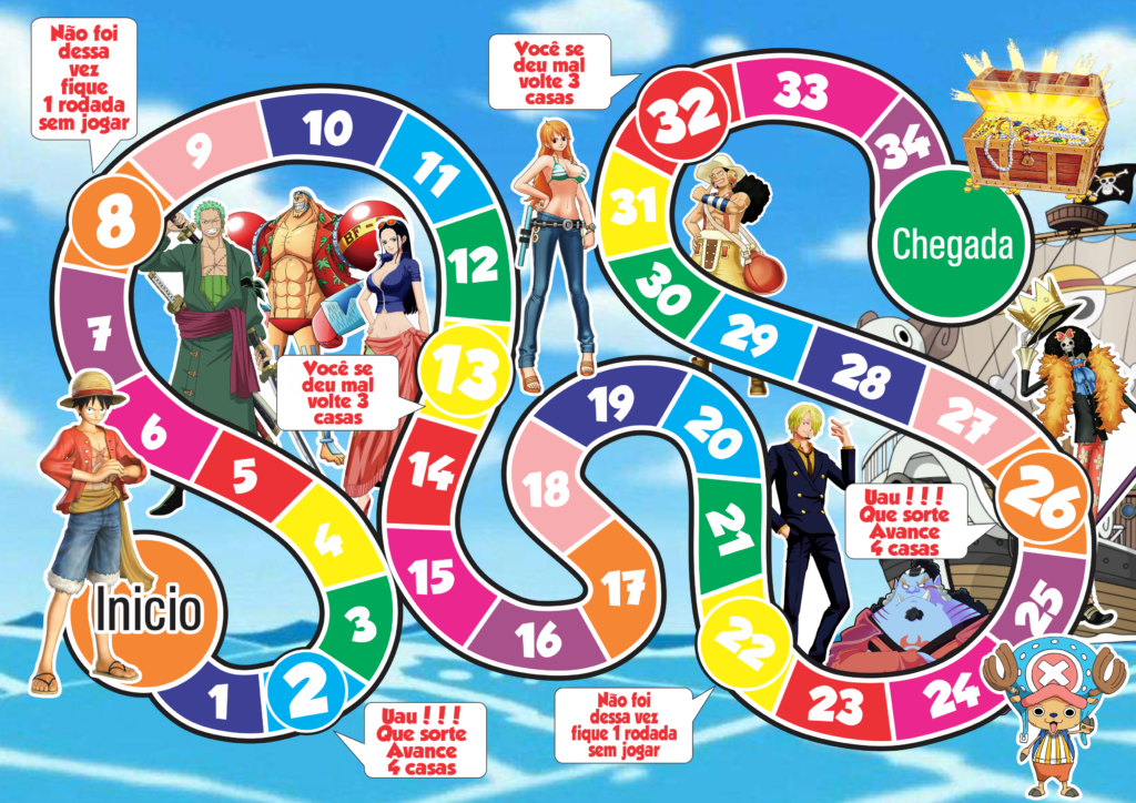 JOGO DE TABULEIRO PERSONALIZADO ONE PIECE 1024x724 - Jogo de tabuleiro personalizado One Piece