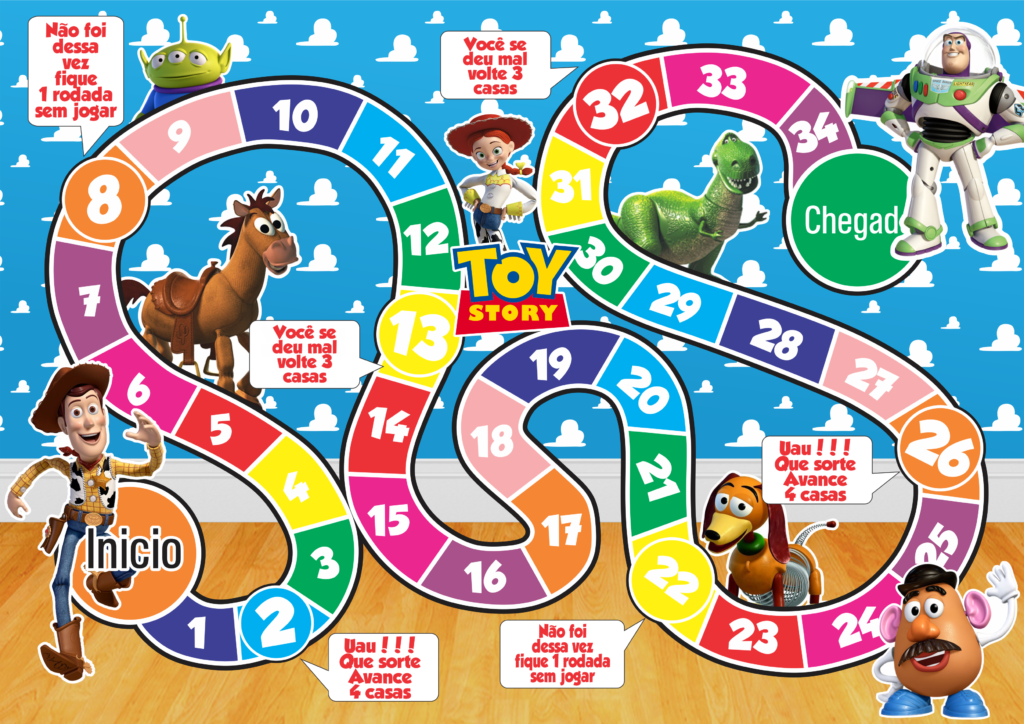 JOGO DE TABULEIRO PERSONALIZADO TOY STORY 1024x724 - Jogo de tabuleiro personalizado Toy Story