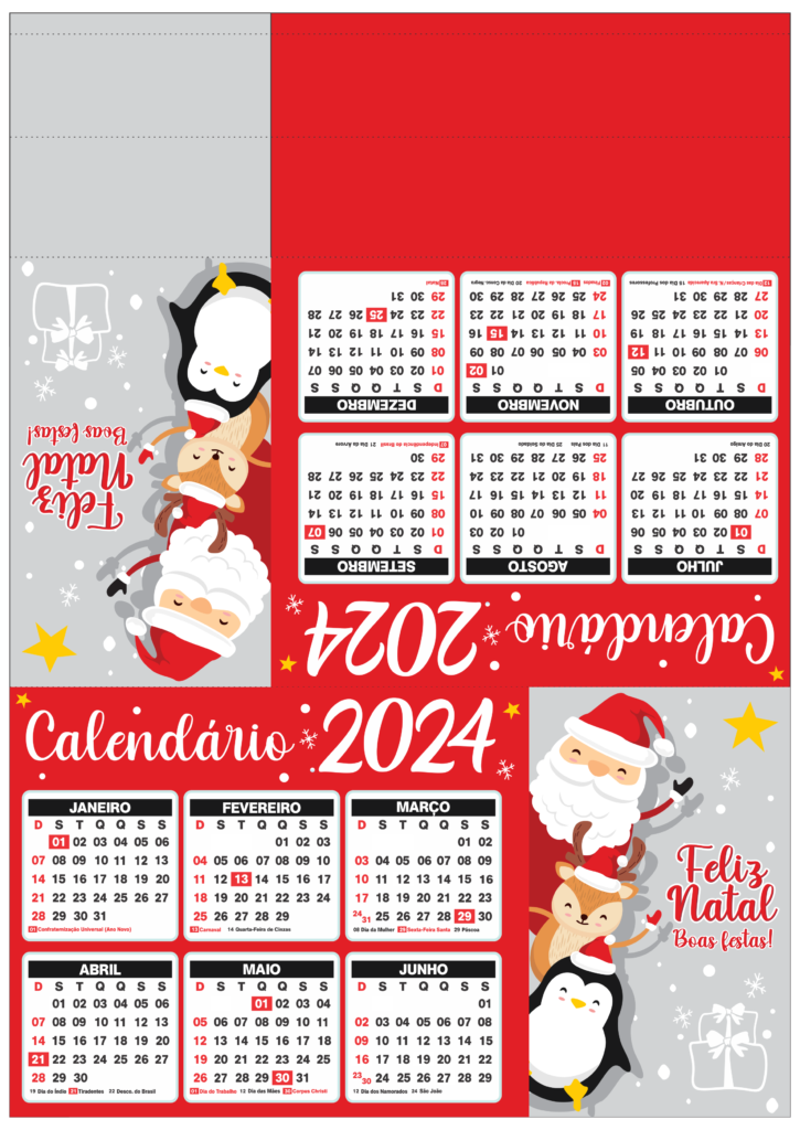 CALENDARIO DE NATAL DE MESA 2024 03 725x1024 - Calendários de Natal 2024 modelos 03