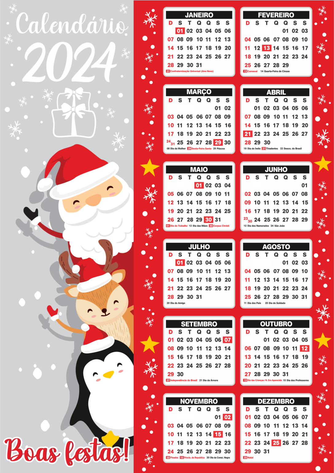 Calendários de Natal 2024 modelos 03