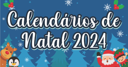 Calendários 2024 de Natal pronto para imprimir gratuito