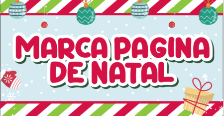 Marca pagina de natal pronto para imprimir