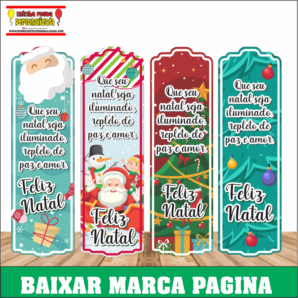 MARCA PAGINA DE NATAL 1024x1024 - Marca pagina de natal pronto para imprimir