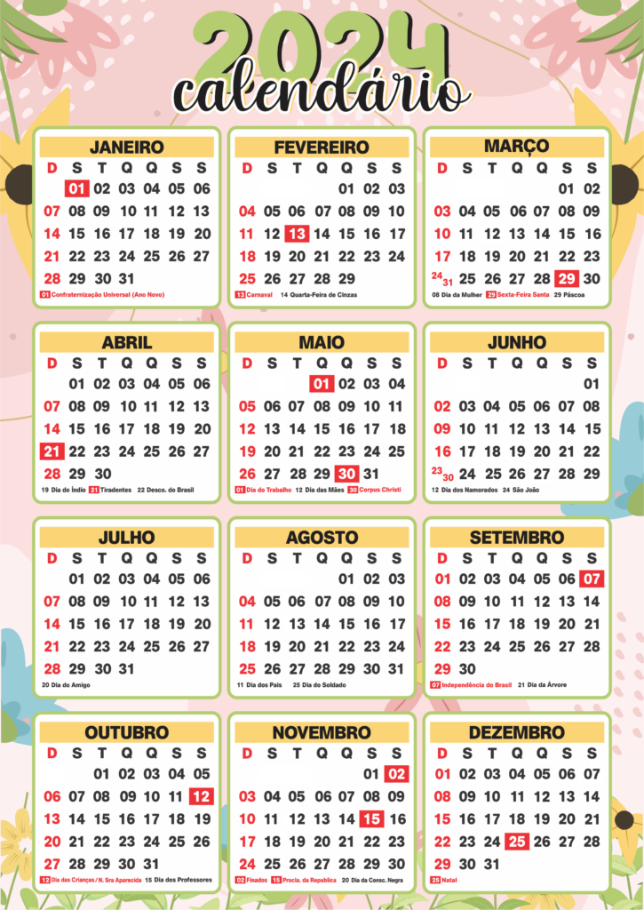 CALENDARIO GRANDE 725x1024 - Calendários de 2024 modelo 01 para imprimir