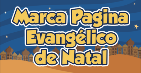 Marca pagina evangélico de natal pronto para imprimir