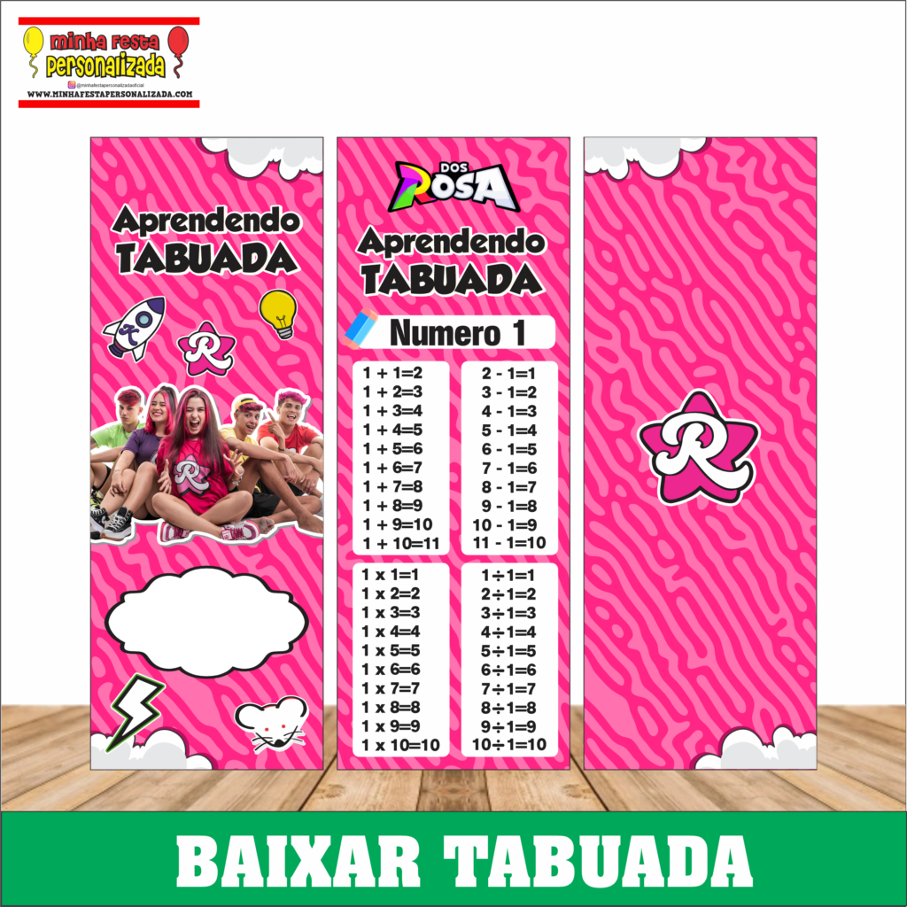 DOS ROSAS 1024x1024 - Chaveiro tabuada personalizada pronto para imprimir