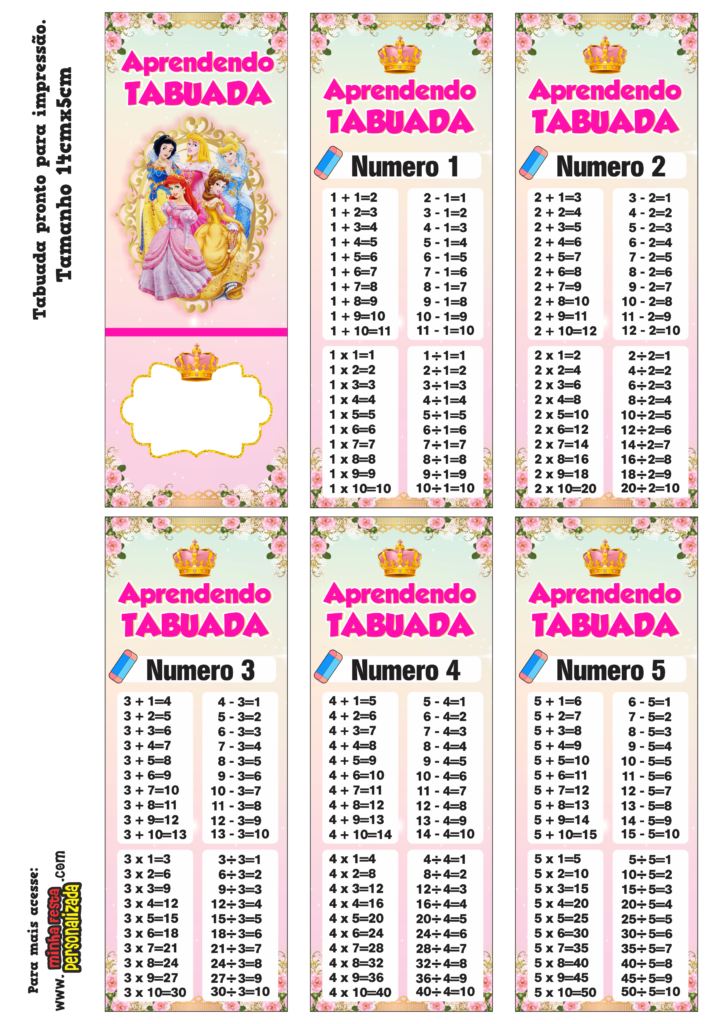 PARTE 01 12 725x1024 - Chaveiro tabuada Princesas