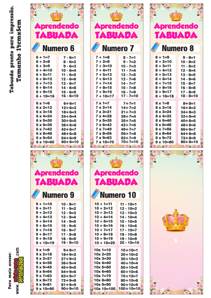 PARTE 02 11 725x1024 - Chaveiro tabuada Princesas