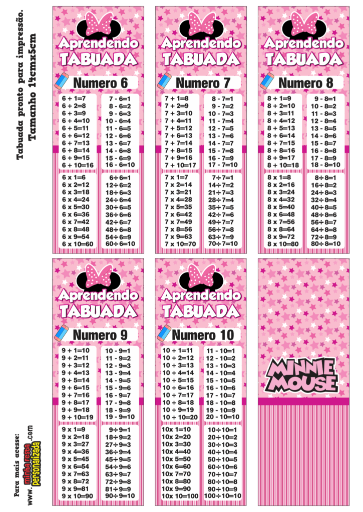 PARTE 02 7 725x1024 - Chaveiro tabuada Minnie