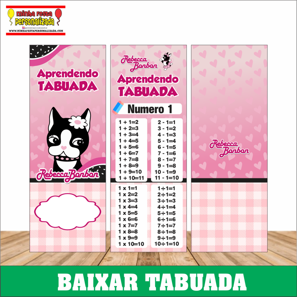 REBECCA BONBON 1024x1024 - Chaveiro tabuada personalizada pronto para imprimir