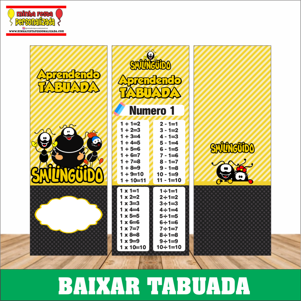 SMILINGUIDO 1024x1024 - Chaveiro tabuada personalizada pronto para imprimir