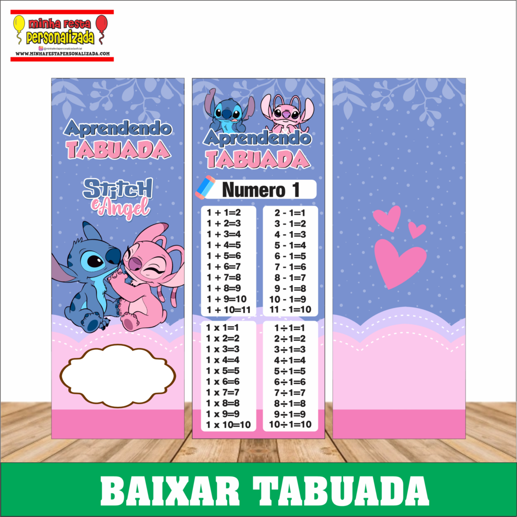 STITCH E ANGEL 1024x1024 - Chaveiro tabuada personalizada pronto para imprimir